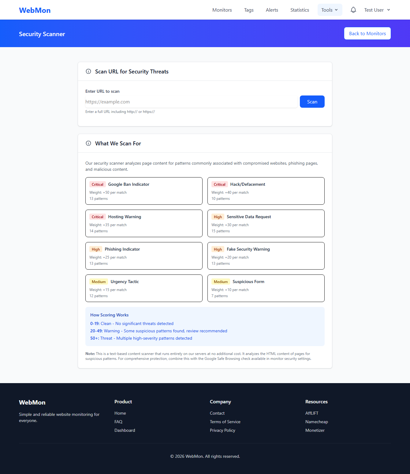 Security Scanner Tool